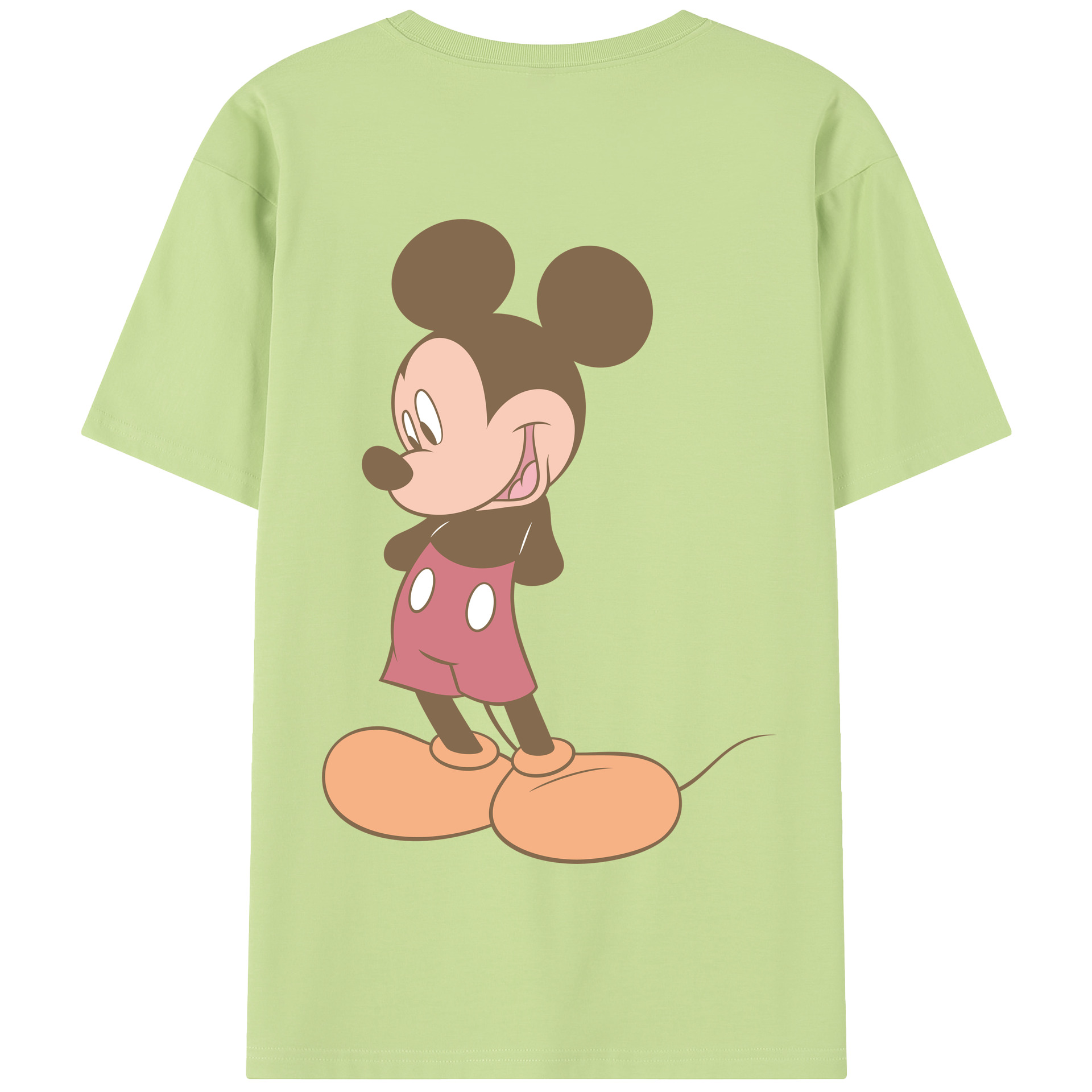 （画像用） ミッキーマウス Mickey Mouse 綿100％半袖Tシャツ（背面プリント）